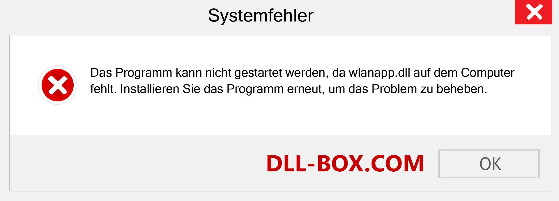 wlanapp.dll-Datei fehlt?. Download für Windows 7, 8, 10 - Fix wlanapp dll Missing Error unter Windows, Fotos, Bildern